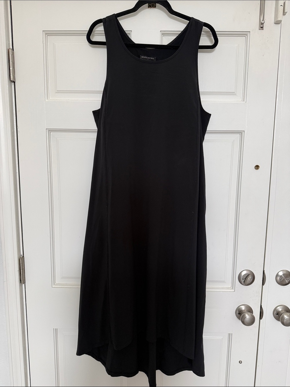Banana Republic Black High-Low Sleeveless Athletic Dress W/Built in Bra Size L